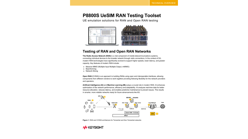 P8800S UeSIM RAN Testing Toolset